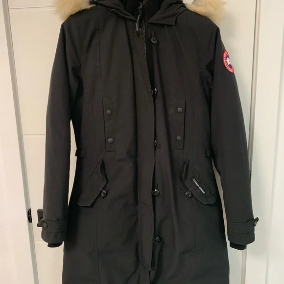 Canada Goose Black Parka with Fur Trim - Picture 1 of 11
